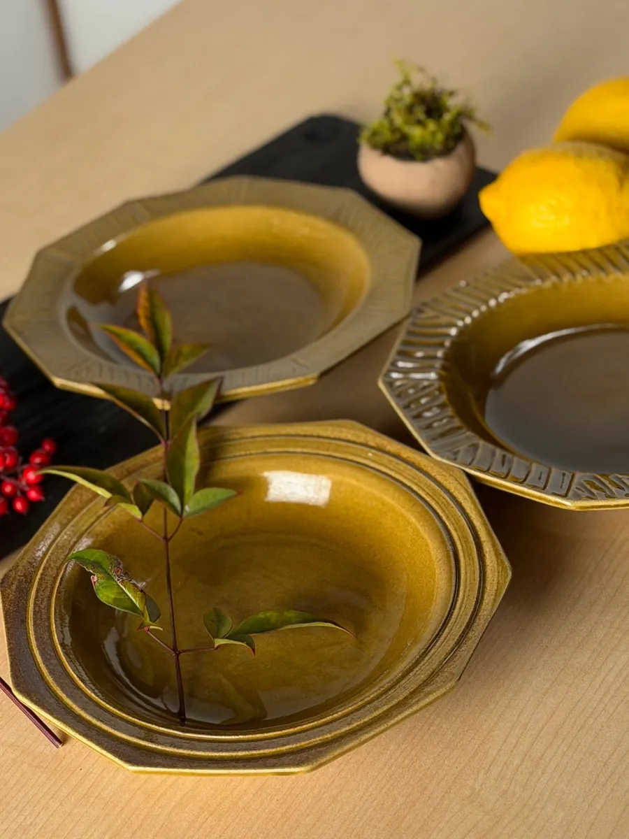 飴釉の皿