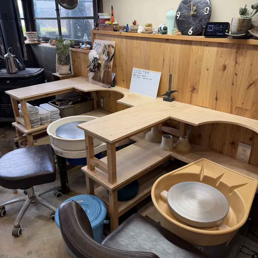 工房のろくろ場